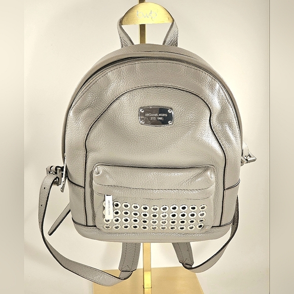Michael Kors Grommet Backpack Pearl Gray - Picture 1 of 9